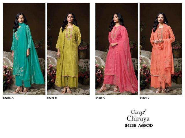 Ganga chiraya 4235 Designer dress materials in Ahmedabad