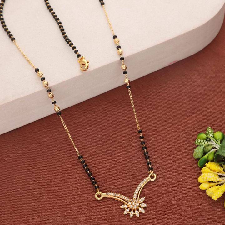 Fancy gold manglsutra 2044 Artificial gemstone mangalsutra