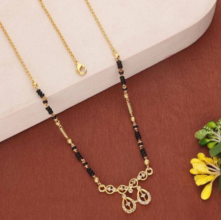 Micro gold polish manglsutra 2030 Antique finish mangalsutra suppliers