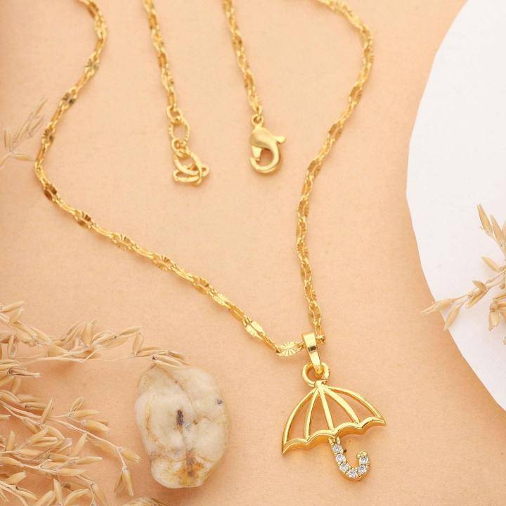 Micro gold polish chain pendant 677 Online jewellery wholesalers