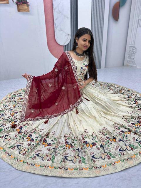 PC-491 Tissue Silk Wedding lehenga choli wholesalers in Gujarat