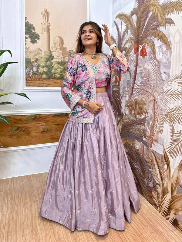 Pehnava RR-36 CHINON Printed lehenga choli suppliers in Gujarat