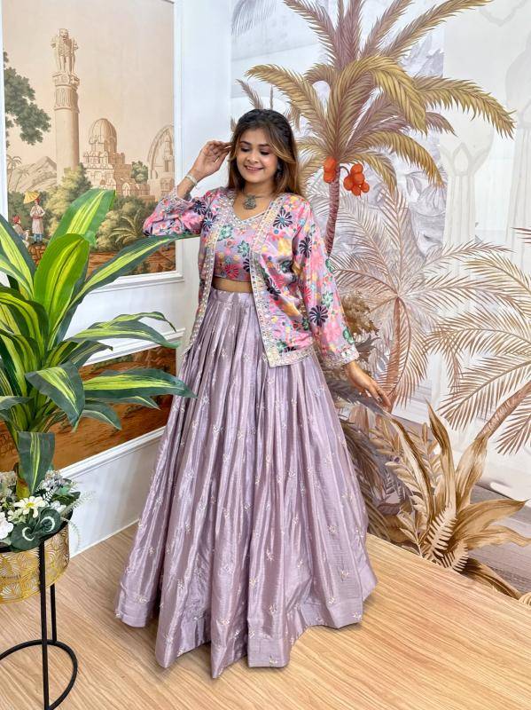 Pehnava RR-36 CHINON Printed lehenga choli suppliers in Gujarat