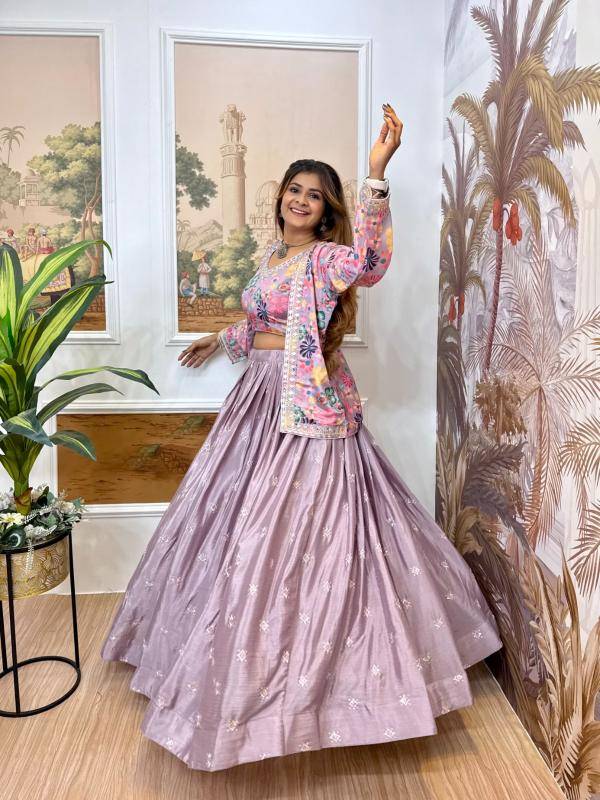 Pehnava RR-36 CHINON Printed lehenga choli suppliers in Gujarat