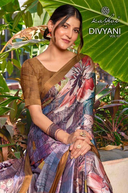 Kashvi divyani vol 7 Best wholesale saree shops in Kolkata