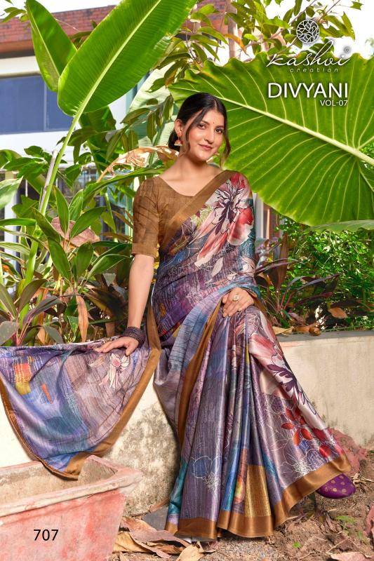 Kashvi divyani vol 7 Best wholesale saree shops in Kolkata