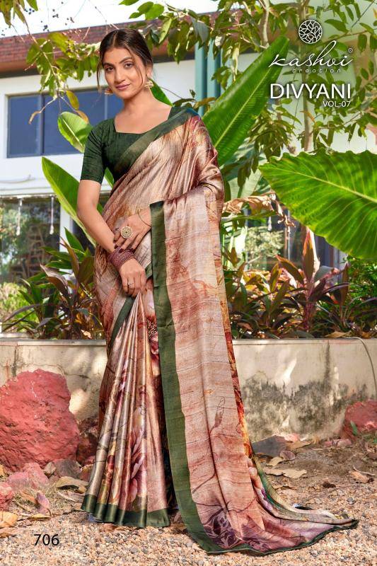 Kashvi divyani vol 7 Best wholesale saree shops in Kolkata