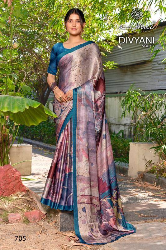 Kashvi divyani vol 7 Best wholesale saree shops in Kolkata