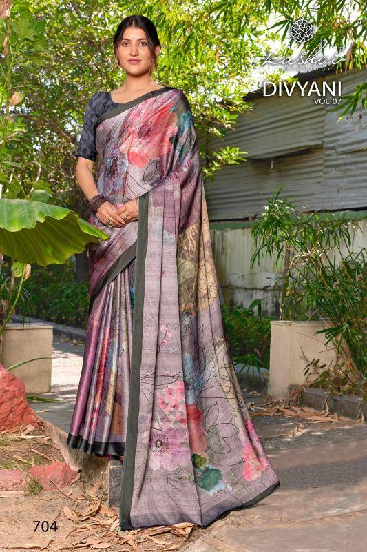 Kashvi divyani vol 7 Best wholesale saree shops in Kolkata