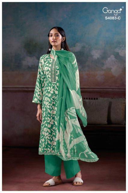 Ganga gynah 4083 Dress material manufacturers in Kolkata