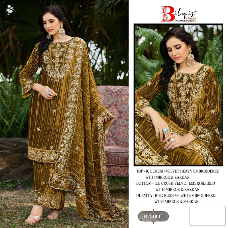 Bilqis d.no B-240 Wholesale Salwar suits in Kolkata