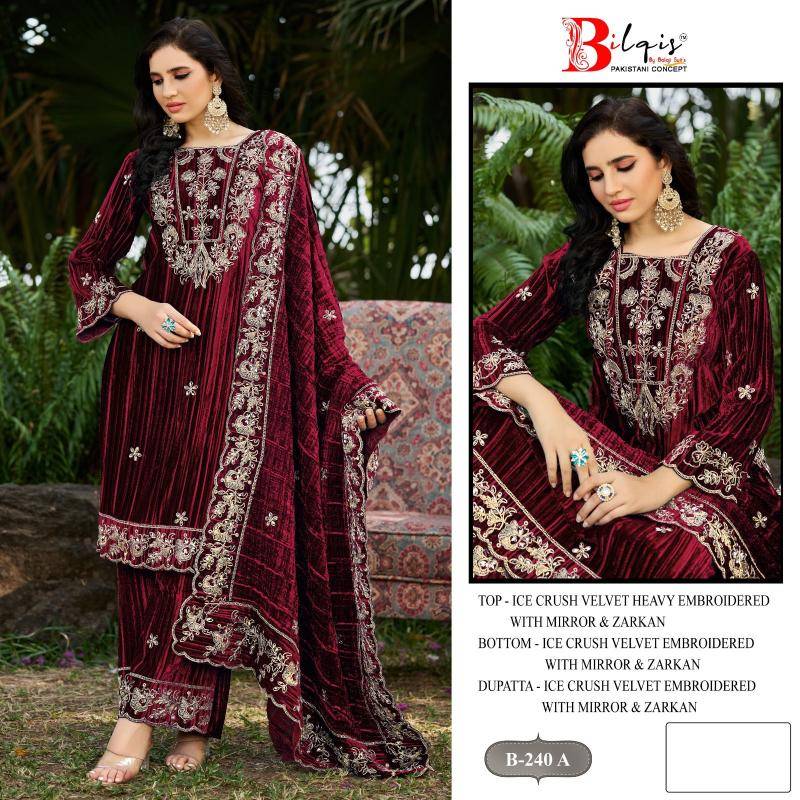 Bilqis d.no B-240 Wholesale Salwar suits in Kolkata
