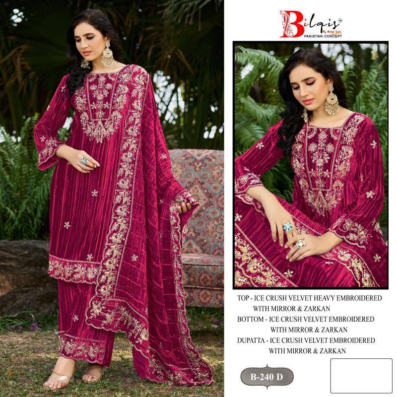 Bilqis d.no B-240 Wholesale Salwar suits in Kolkata