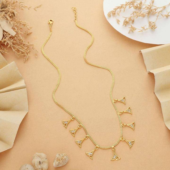 Micro gold polish chain pendant 673 Artificial jewellery stores in Hyderabad