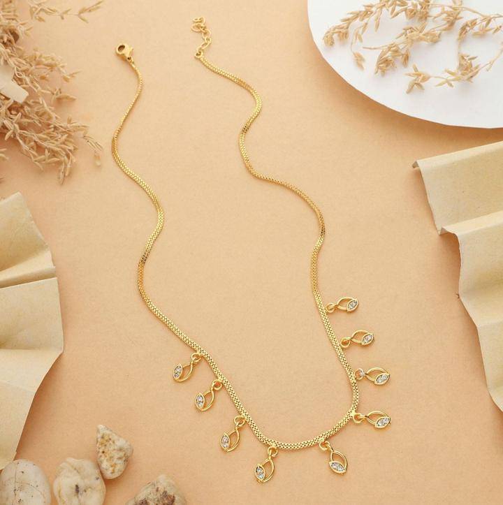 Micro gold polish chain pendant 676 Cheap artificial jewellery in Hyderabad