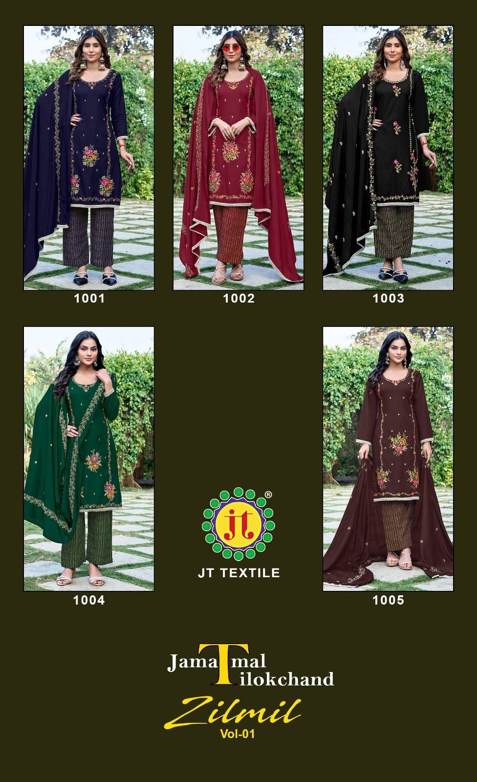 Jt Zilmil Vol 1 Dress material suppliers in Ahmedabad