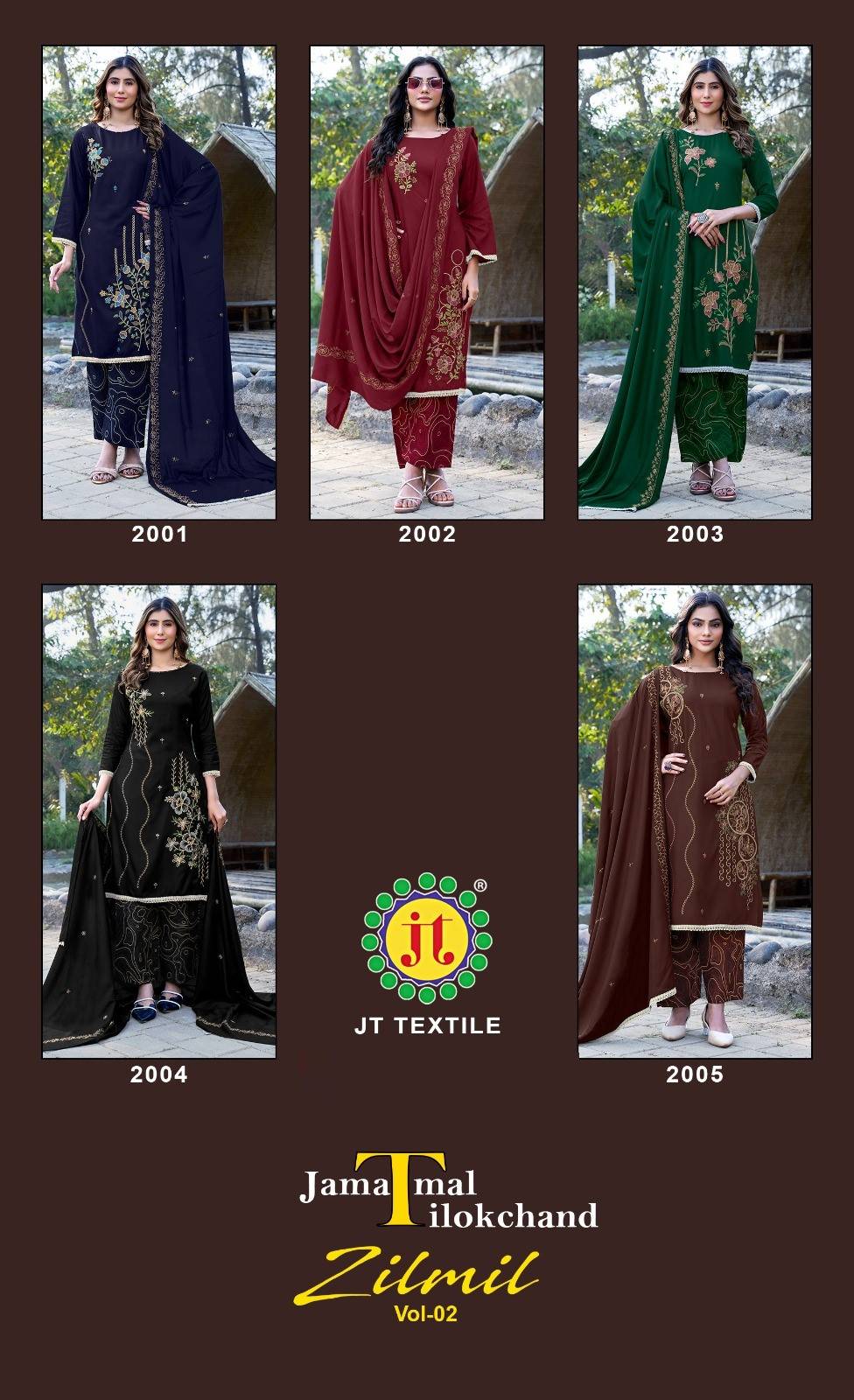 Jt Zilmil Vol 2 Designer dress material in Ahmedabad