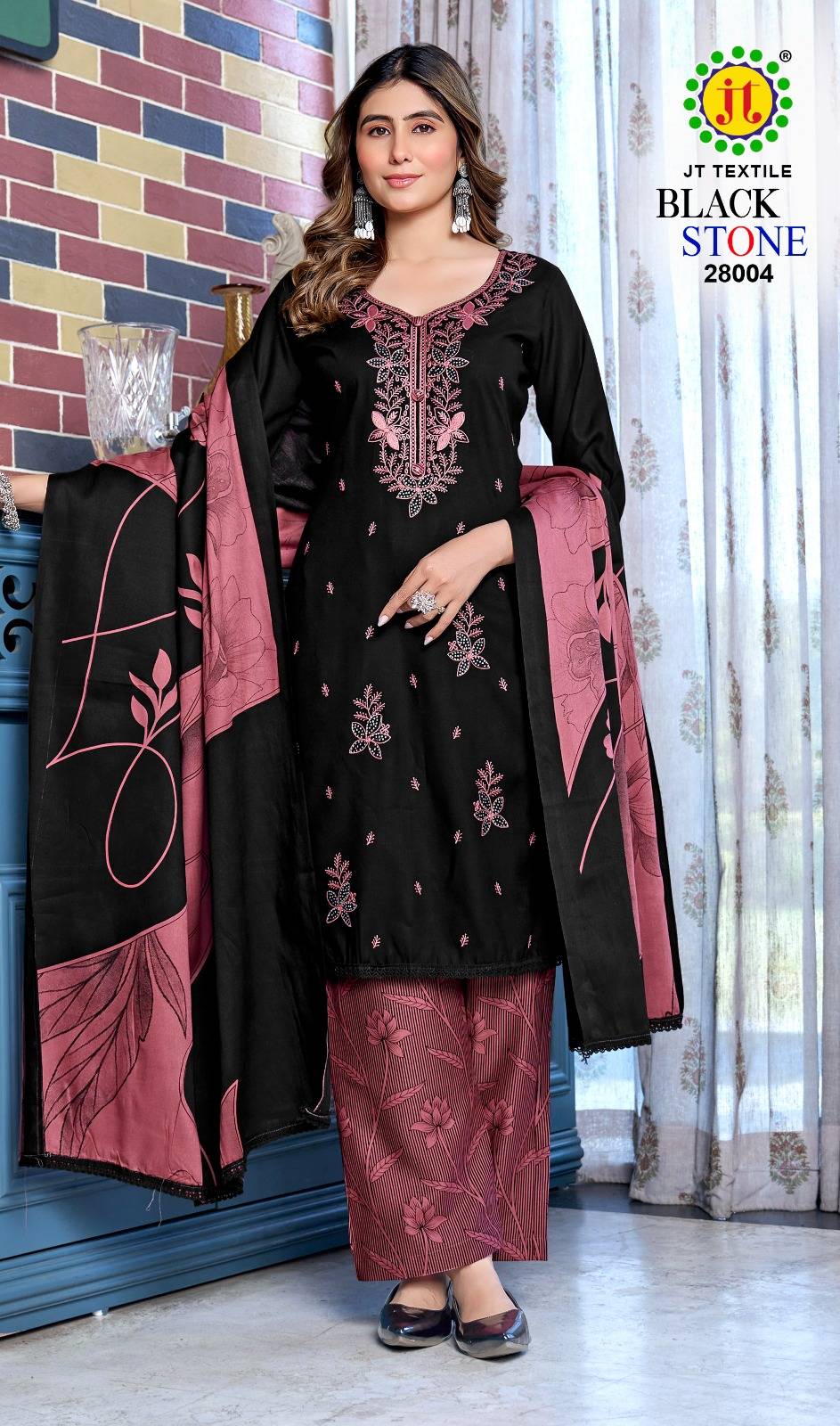 Jt Black Stone Vol 28 Printed dress material in Ahmedabad