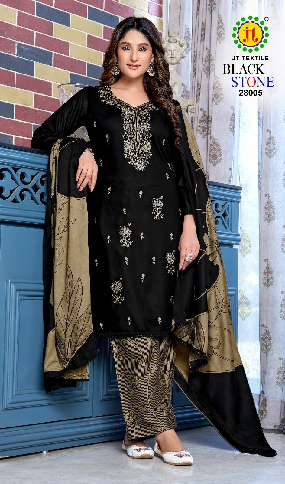 Jt Black Stone Vol 28 Printed dress material in Ahmedabad