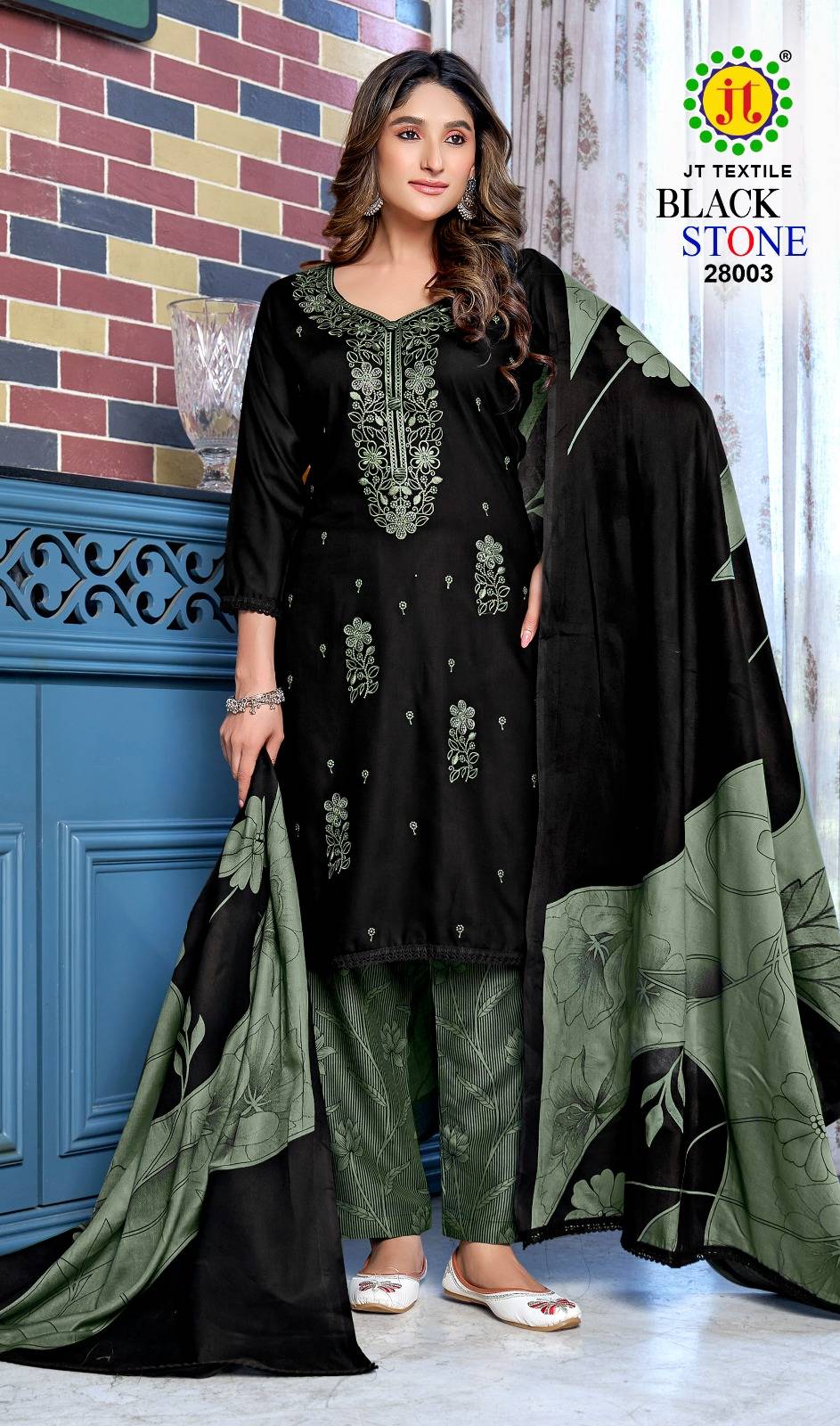 Jt Black Stone Vol 28 Printed dress material in Ahmedabad