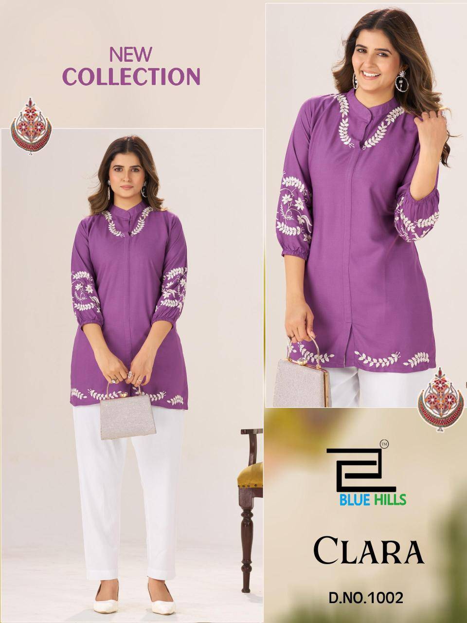Blue hills clara Kurti manufacturer for boutique