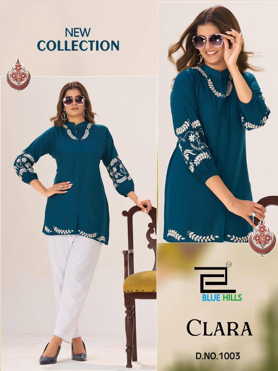 Blue hills clara Kurti manufacturer for boutique