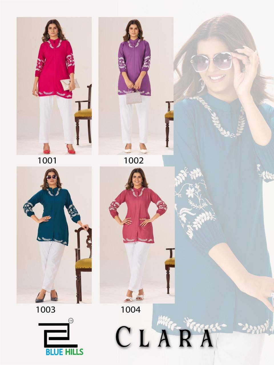 Blue hills clara Kurti manufacturer for boutique