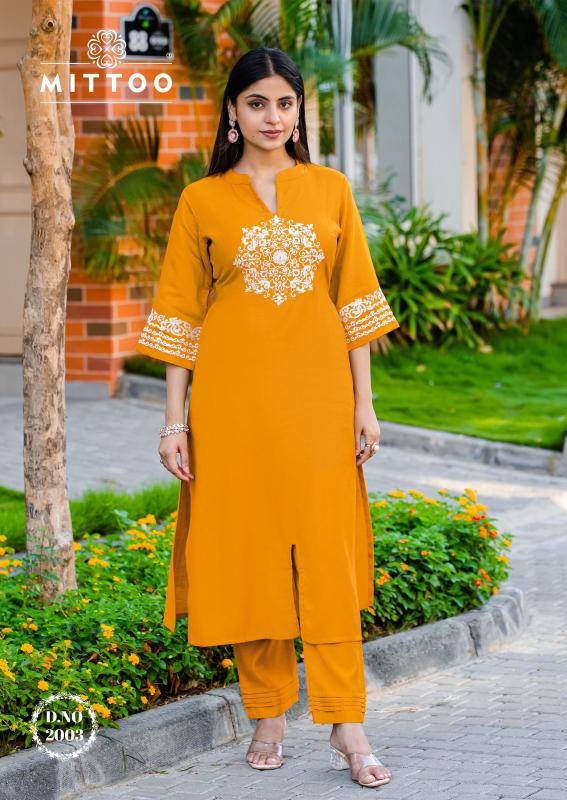 Mittoo samyaa coord set Kurti manufacturers in kolkata