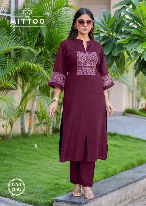 Mittoo samyaa coord set Kurti manufacturers in kolkata