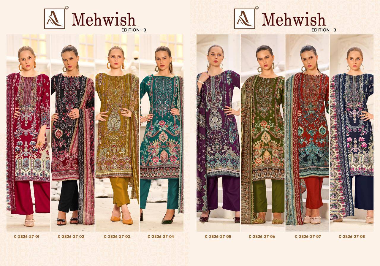 Alok suit mehwish 3 Pune dress material wholesale market