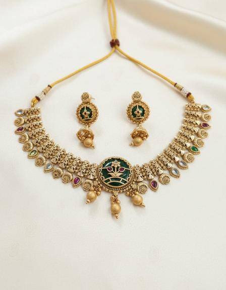 Copper brass jewellery gold Set 17 Artificial earrings wholesale market in Delhi