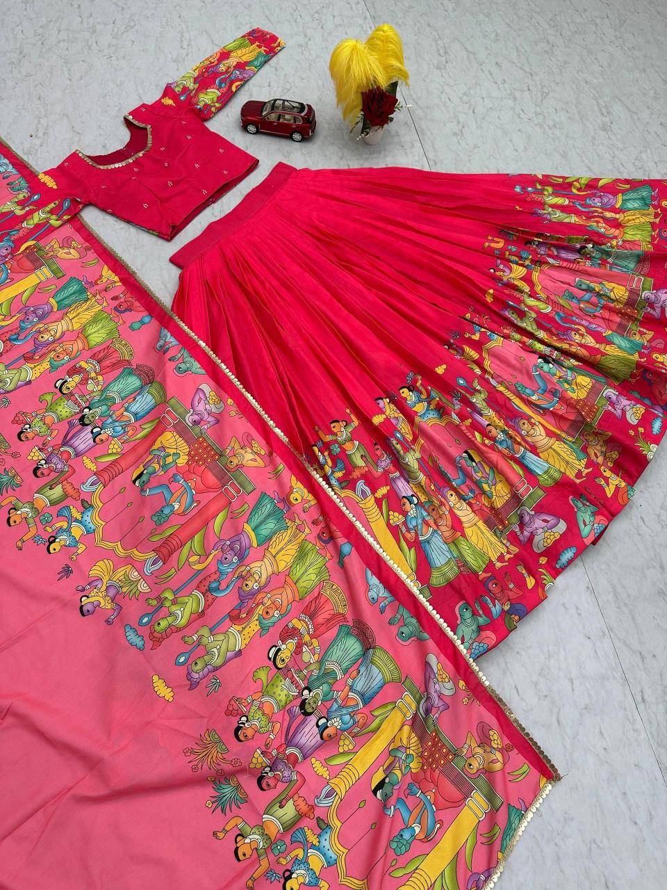 Kalamkari PC-535 Cotton Wholesale designer lehenga in Pune