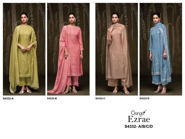 Ganga ezrae 4332 Wholesale dress material market in India