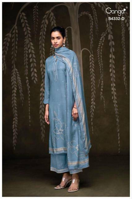 Ganga ezrae 4332 Wholesale dress material market in India