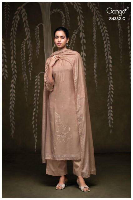 Ganga ezrae 4332 Wholesale dress material market in India