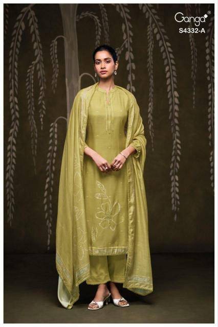 Ganga ezrae 4332 Wholesale dress material market in India