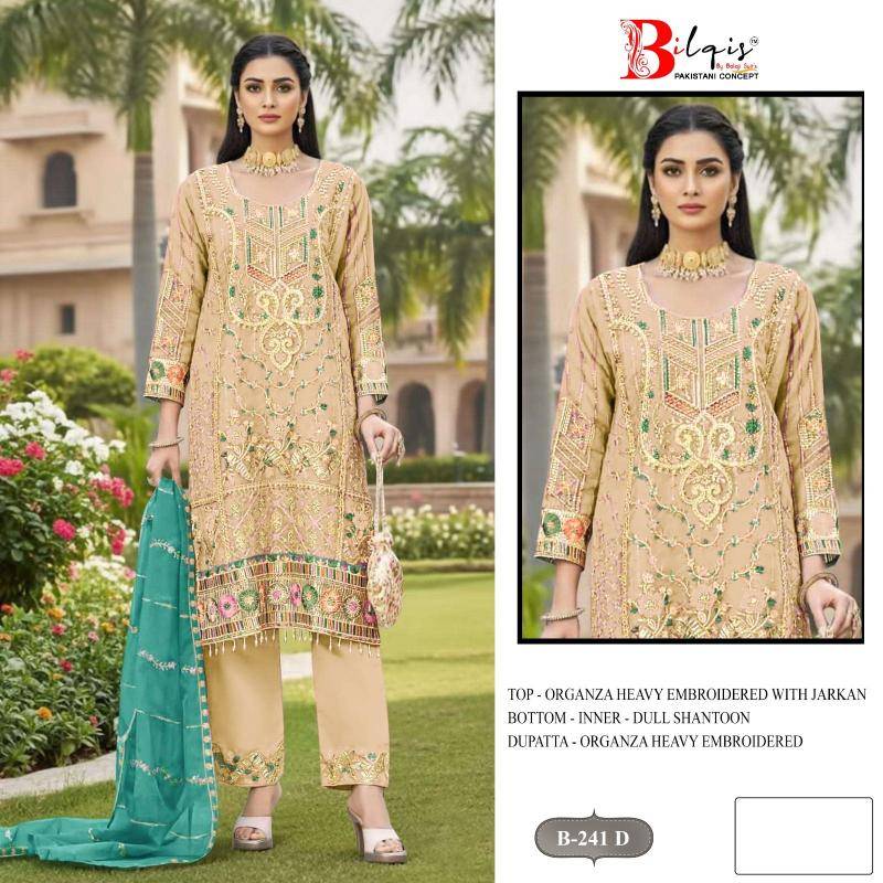 BilqisTM B-241 A TO D Designer salwar kameez wholesalers in Mumbai
