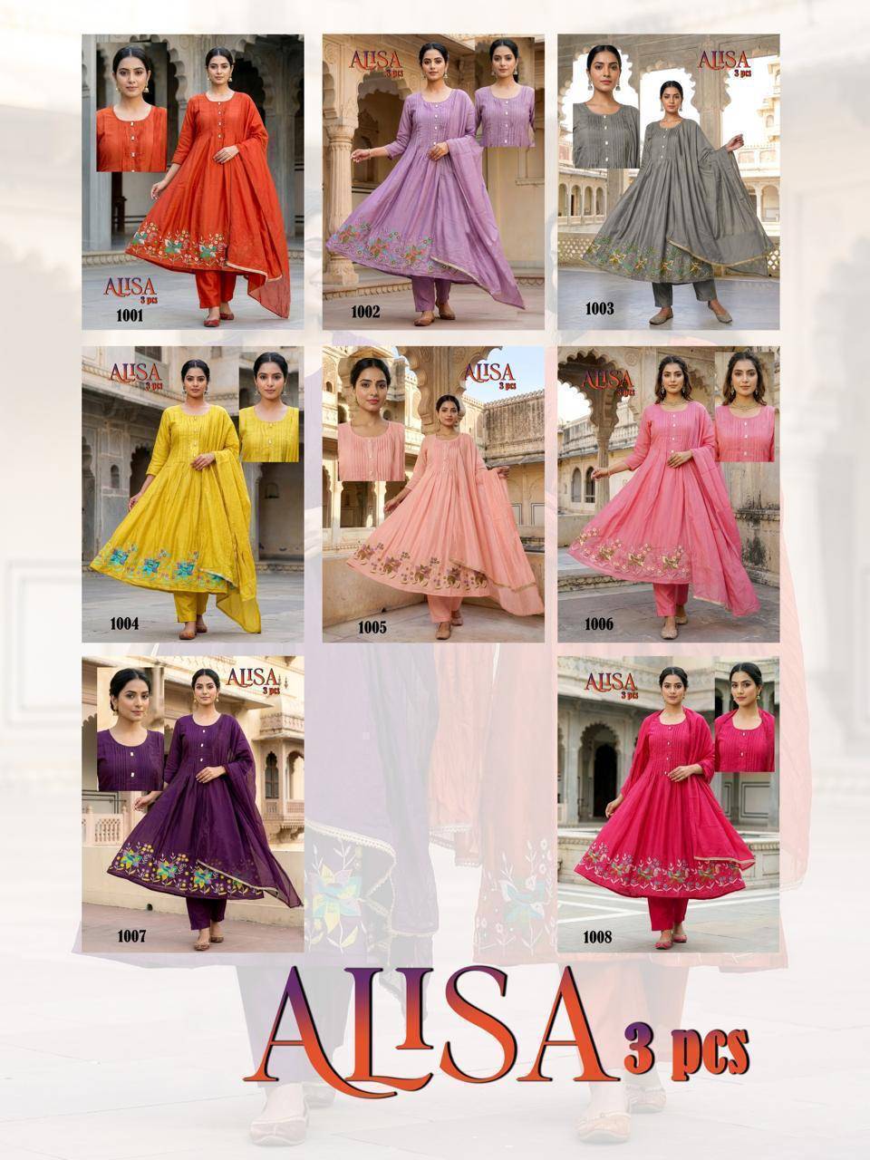 Alisa Mal Chanderi Vol 1 Wholesale Indian Kurtis