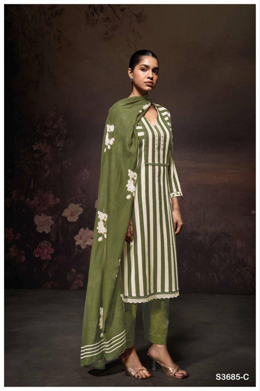 Ganga Ziana 3685  Wholesale Dress materials  market in Delhi