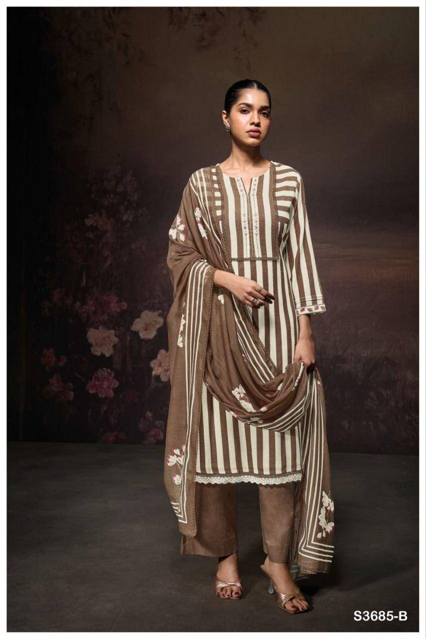 Ganga Ziana 3685  Wholesale Dress materials  market in Delhi