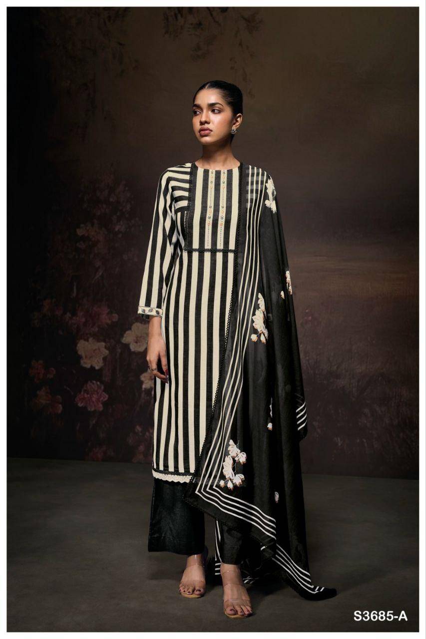 Ganga Ziana 3685  Wholesale Dress materials  market in Delhi