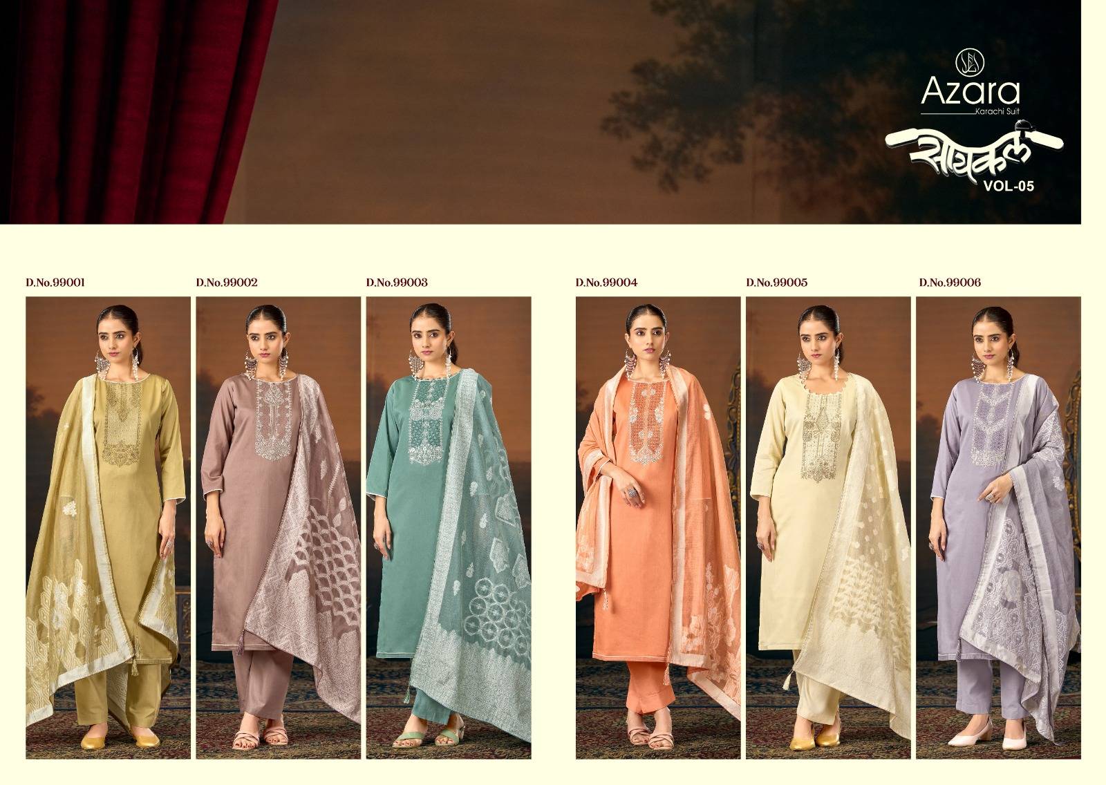 Radhika Azara Cycle Vol 5 Dress materials wholesale market in Jaipur