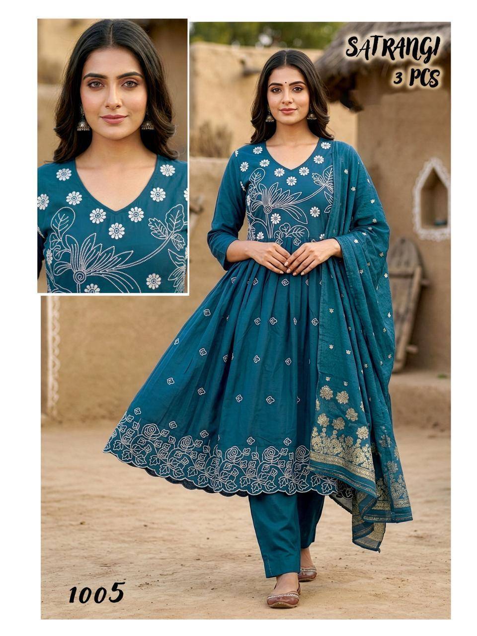 Satrangi 1 Kurti wholesale market in Surat