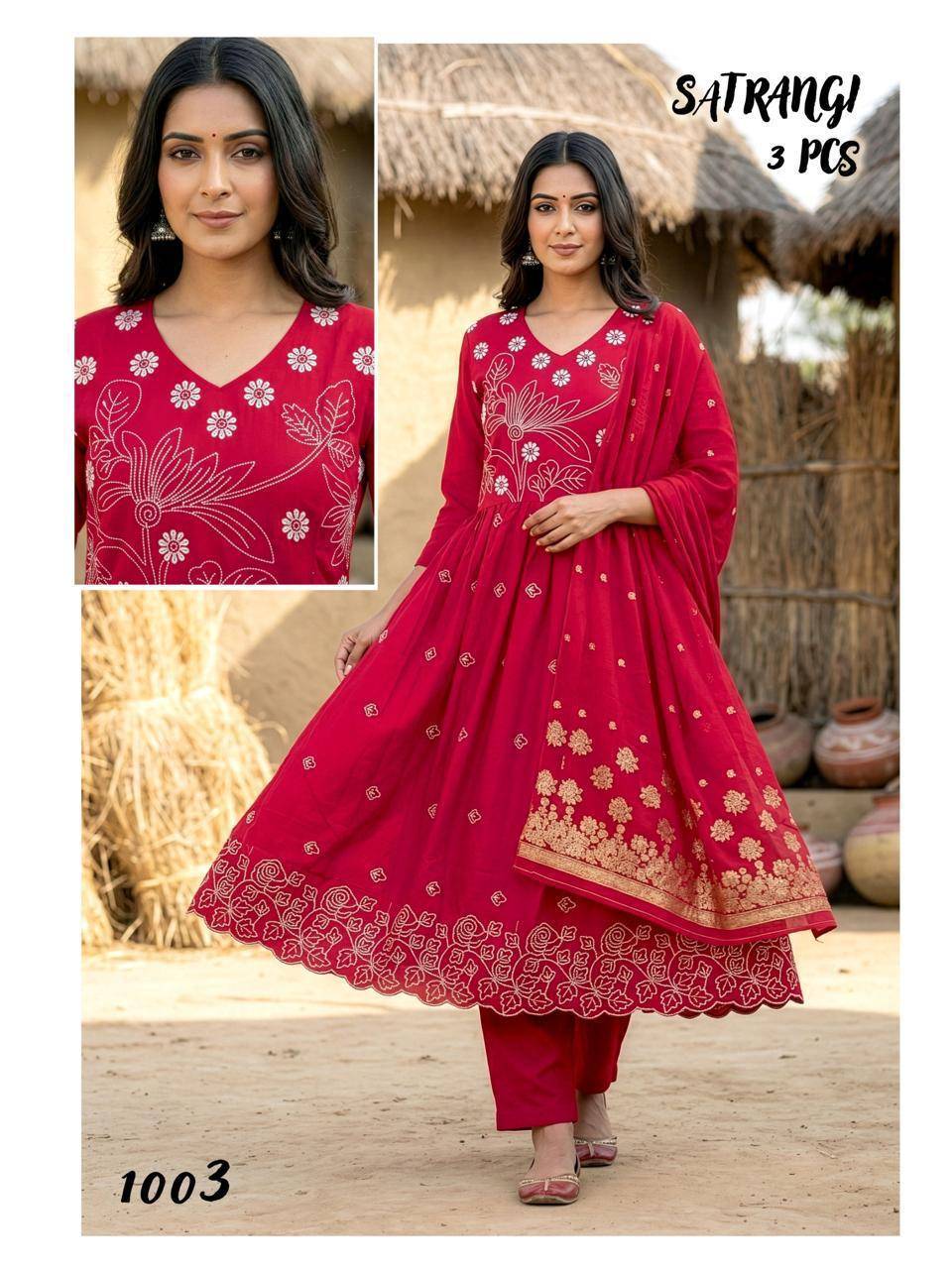 Satrangi 1 Kurti wholesale market in Surat
