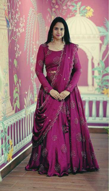 Launching Festival Special Pc 553 Chinon Purple Wholesale lehenga choli suppliers