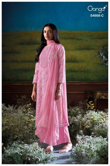 GANGA IRAISHA 4668 LATEST WHOLESALE DRESS MATERIALS IN BANGALORE
