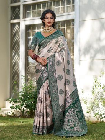 KUNDAN SILK by SHREE SHYAM FASHION fancy designer Soft SILK BLEND fabric saree wholesale with Fancy latkan