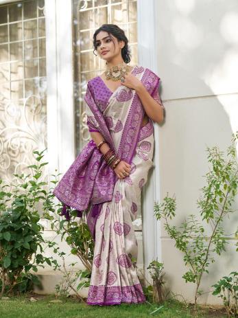 KUNDAN SILK by SHREE SHYAM FASHION fancy designer Soft SILK BLEND fabric saree wholesale with Fancy latkan