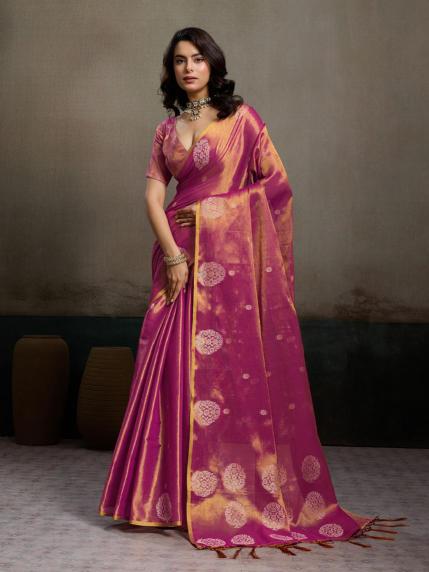 PRIYANSHI TISSUE SILK by SHREE SHYAM FASHION fancy designer Soft tissue silk fabric saree wholesale with Fancy latkan