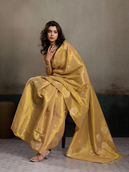 PRIYANSHI TISSUE SILK by SHREE SHYAM FASHION fancy designer Soft tissue silk fabric saree wholesale with Fancy latkan